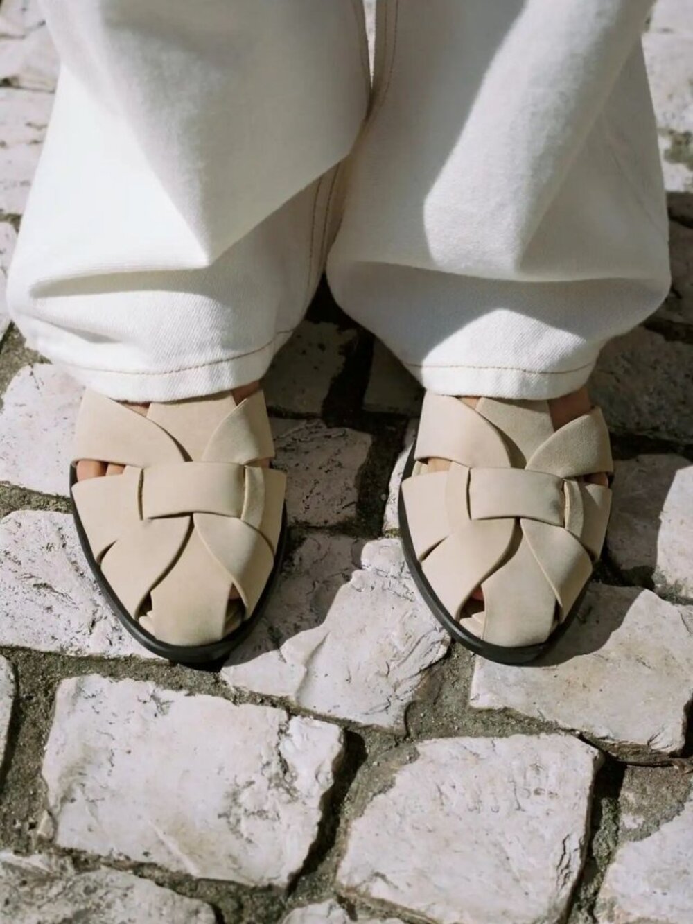 NWT $80 ZARA Fisherman Ankle-Strap Sandals - Sz 10